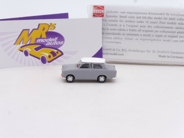 Preview: Busch 53109 # Trabant P601 Limousine Baujahr 1968 " silbergrau de Luxe " 1:87