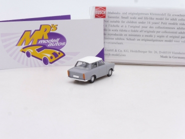 Preview: Busch 53109 # Trabant P601 Limousine Baujahr 1968 " silbergrau de Luxe " 1:87