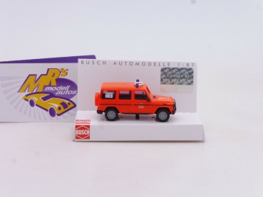 Preview: Busch 51436 # Mercedes-Benz G-Klasse Einsatzfahrzeug " Feuerwehr Berlin " 1:87
