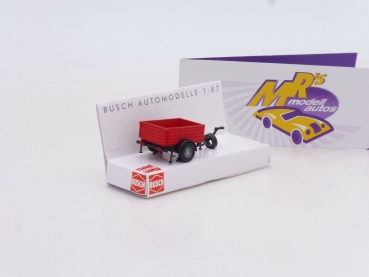 Preview: Busch 59970 # Feuerwehranhänger ohne Beladung " rot-schwarz " 1:87