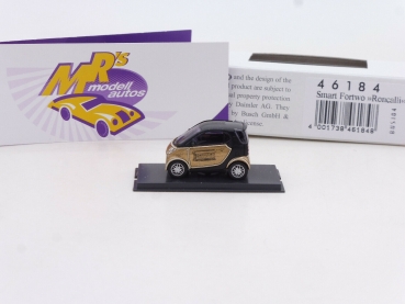 Preview: Busch 46184 # Smart Fortwo Baujahr 2007 gold-schwarz " Zirkus Roncalli " 1:87