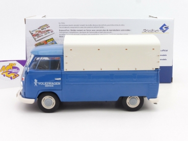 Solido S1806702 # Volkswagen T1 Pickup Baujahr 1950 blau-weiß " Volkswagen Service " 1:18