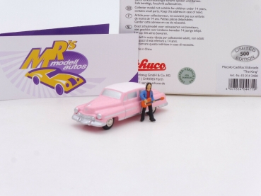 Schuco Piccolo 01434 # Piccolo Cadillac Eldorado rosa " The King Elvis Presley " mit Figur