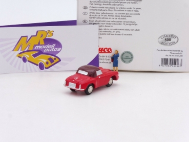Preview: Schuco Piccolo 01252 # Piccolo Mercedes Benz 190 SL rot-schwarz + Figur " Rosemarie N. "