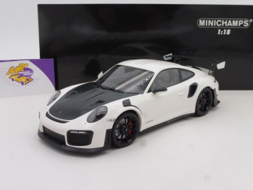 Minichamps 155068301 # Porsche 911 GT2RS (991.2) Weissach Package Baujahr 2018 " weiß-carbon " 1:18