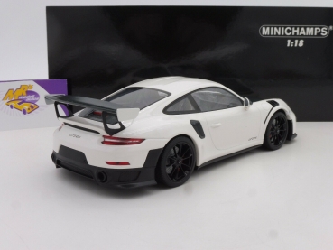 Preview: Minichamps 155068301 # Porsche 911 GT2RS (991.2) Weissach Package Baujahr 2018 " weiß-carbon " 1:18