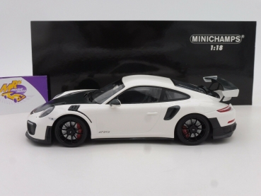 Preview: Minichamps 155068301 # Porsche 911 GT2RS (991.2) Weissach Package Baujahr 2018 " weiß-carbon " 1:18