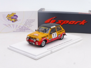Spark S6038 # Renault 5 Alpine No.11 Rallye Monte Carlo 1979 " Jean Ragnotti " 1:43