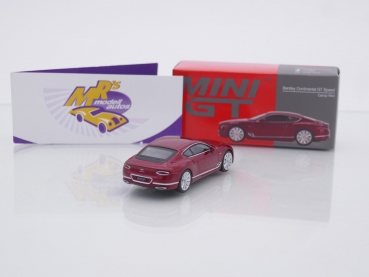 Preview: TSM MINI GT MGT00420-L # Bentley Continental GT Speed LHD " dunkelrot (Candy Red) " 1:64