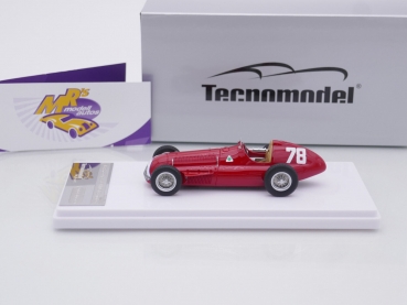 Preview: Tecnomodel TM43-20D # Alfa Romeo Alfetta 159M F1 Nr.78 Deutschland GP 1951 " Paul Pietsch " 1:43 Nur 90 Stück !!