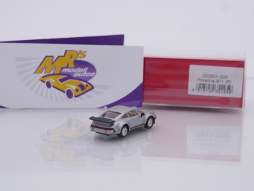 Preview: Herpa 030601-003 # Porsche 911 Turbo Baujahr 1975 " silbermetallic " 1:87