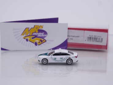 Preview: Herpa 096935 # AUDI A6 Limousine weiß-grün " POLIZEI Dubai " 1:87