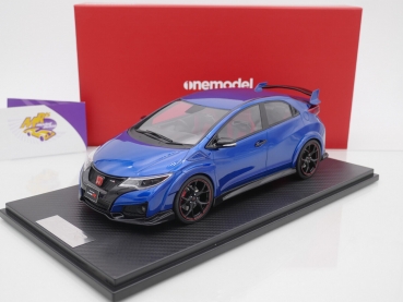 Onemodel 44 # Honda Civic Type R FK2 Baujahr 2015 " Dark Blue Metallic " 1:18