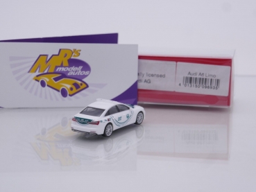 Preview: Herpa 096935 # AUDI A6 Limousine weiß-grün " POLIZEI Dubai " 1:87