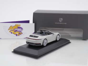 Preview: Minichamps WAP0200310PCSC # Porsche 911 (992) Carrera S Cabriolet Baujahr 2019 " kreidegrau " 1:43