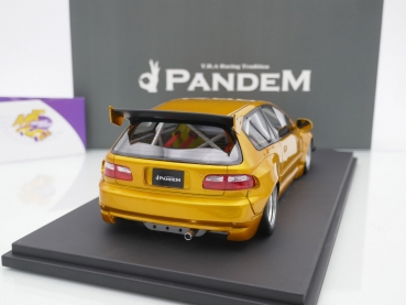 Preview: Onemodel 61 # Honda Civic EG6 Baujahr 1995 " Rocket Bunny - Transparent Gold Metallic " 1:18