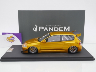 Preview: Onemodel 61 # Honda Civic EG6 Baujahr 1995 " Rocket Bunny - Transparent Gold Metallic " 1:18