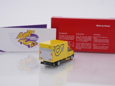 Preview: Herpa 097130 # MAN TGE Kofferaufbau gelb " Post Österreich "  1:87