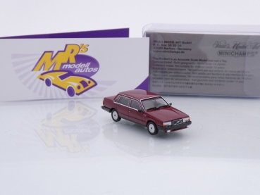 Preview: Minichamps 870171704 # Volvo 740GL Limousine Baujahr 1986 " dunkelrot " 1:87