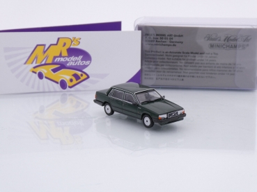 Preview: Minichamps 870171701 # Volvo 740GL Limousine Baujahr 1986 " dunkelgrün " 1:87
