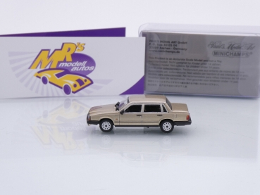 Preview: Minichamps 870171700 # Volvo 740GL Limousine Baujahr 1986 " goldmetallic " 1:87