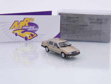 Preview: Minichamps 870171700 # Volvo 740GL Limousine Baujahr 1986 " goldmetallic " 1:87