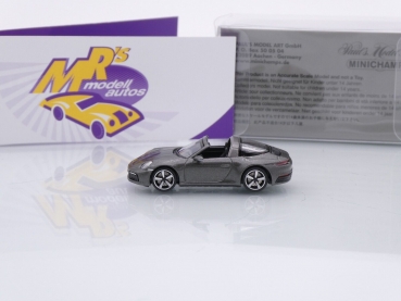 Preview: Minichamps 870069064 # Porsche 911 Carrera 4S Targa 4S Baujahr 2020 " graugrün-metallic " 1:87