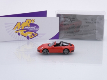 Preview: Minichamps 870069061 # Porsche 911 Carrera 4S Targa 4S Baujahr 2020 " lavaorange " 1:87