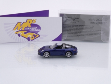 Preview: Minichamps 870069060 # Porsche 911 Carrera 4S Targa 4S Baujahr 2020 " dunkelblau-metallic " 1:87
