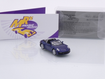 Preview: Minichamps 870069060 # Porsche 911 Carrera 4S Targa 4S Baujahr 2020 " dunkelblau-metallic " 1:87