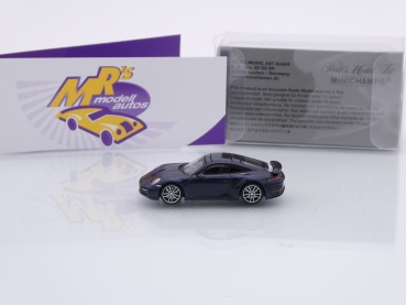 Preview: Minichamps 870069074 # Porsche 911 Carrera Turbo Baujahr 2020 " dunkelblau-metallic " 1:87