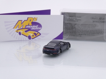 Preview: Minichamps 870069074 # Porsche 911 Carrera Turbo Baujahr 2020 " dunkelblau-metallic " 1:87