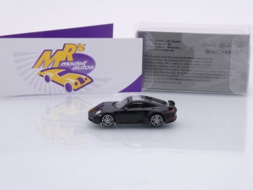 Preview: Minichamps 870069071 # Porsche 911 Carrera Turbo Baujahr 2020 " schwarz " 1:87