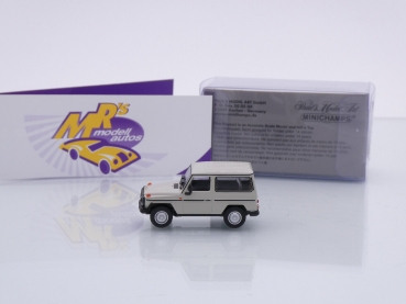 Preview: Minichamps 870038064 # Mercedes-Benz G-Klasse SWB Baujahr 1980 " hellgrau " 1:87