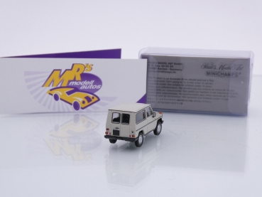 Preview: Minichamps 870038064 # Mercedes-Benz G-Klasse SWB Baujahr 1980 " hellgrau " 1:87