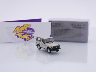 Preview: Minichamps 870038064 # Mercedes-Benz G-Klasse SWB Baujahr 1980 " hellgrau " 1:87