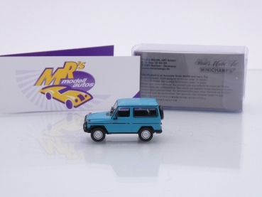 Preview: Minichamps 870038061 # Mercedes-Benz G-Klasse SWB Baujahr 1980 " türkis " 1:87