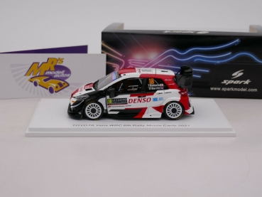 Preview: Spark S6585 # Toyota Yaris WRC No.18 6th Rally Monte Carlo 2021 " Katsuta - Barrit " 1:43