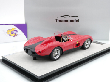 Preview: Tecnomodel TM18-51E # Ferrari 500 TRC Presse Version 1957 " rot-schwarz " 1:18