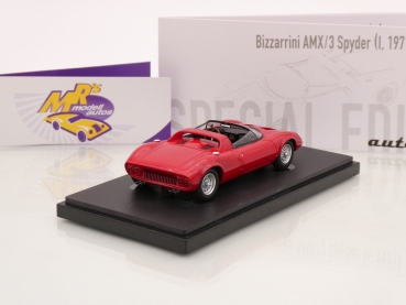 Preview: Autocult 05044 # Bizzarrini AMX/3 Spyder Baujahr 1971 " rot " 1:43