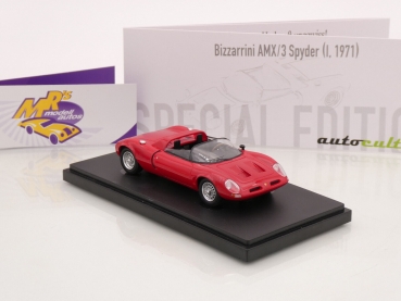 Preview: Autocult 05044 # Bizzarrini AMX/3 Spyder Baujahr 1971 " rot " 1:43