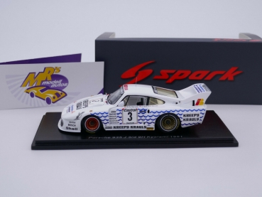 Preview: Spark S4754 # Porsche 935 J Nr.3 3rd. 9h. Kyalami 1981 " Kreepy Krauly " 1:43