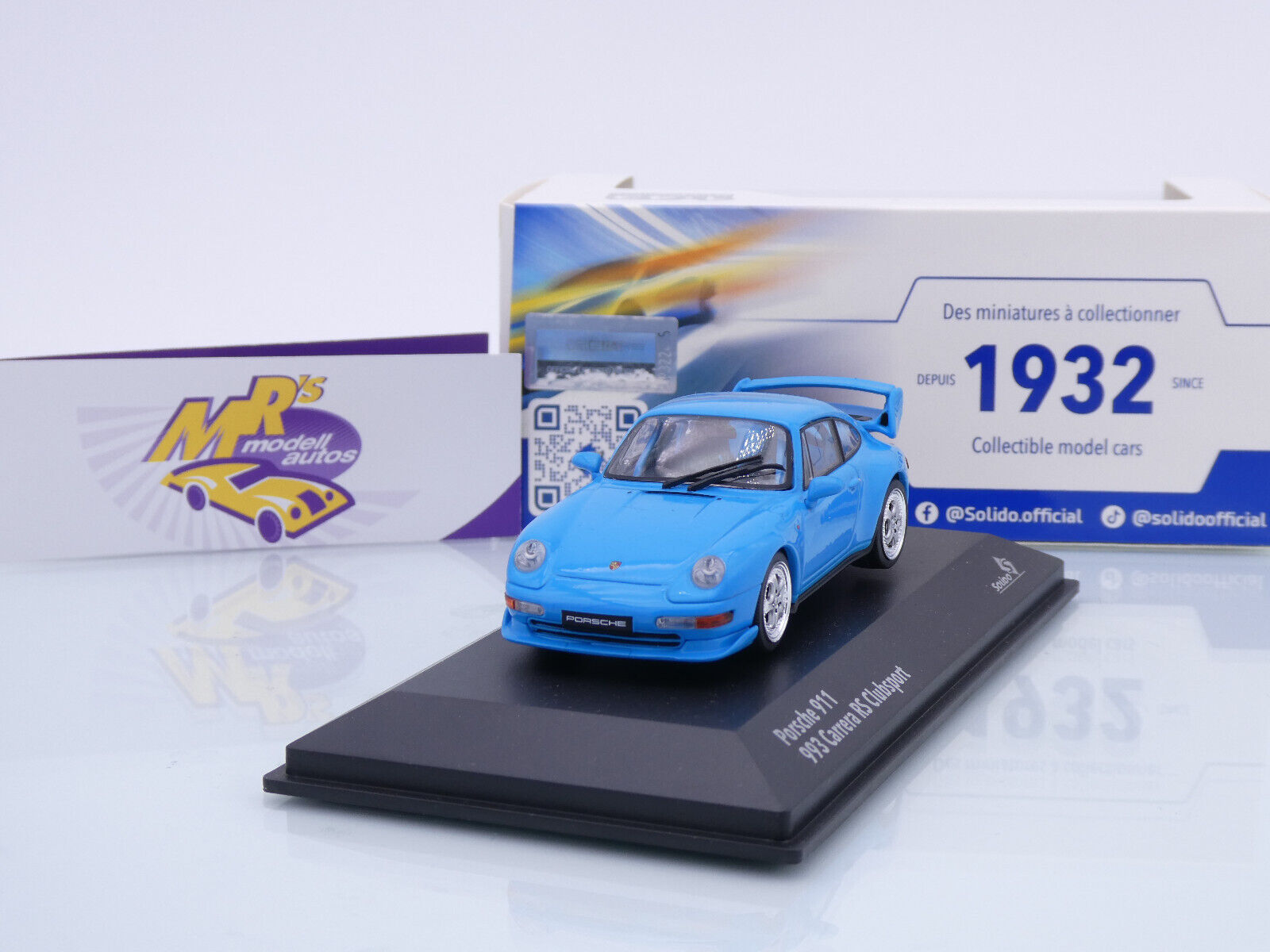 Porsche 911 993 RS ClubSport blue (Solido) 1:43