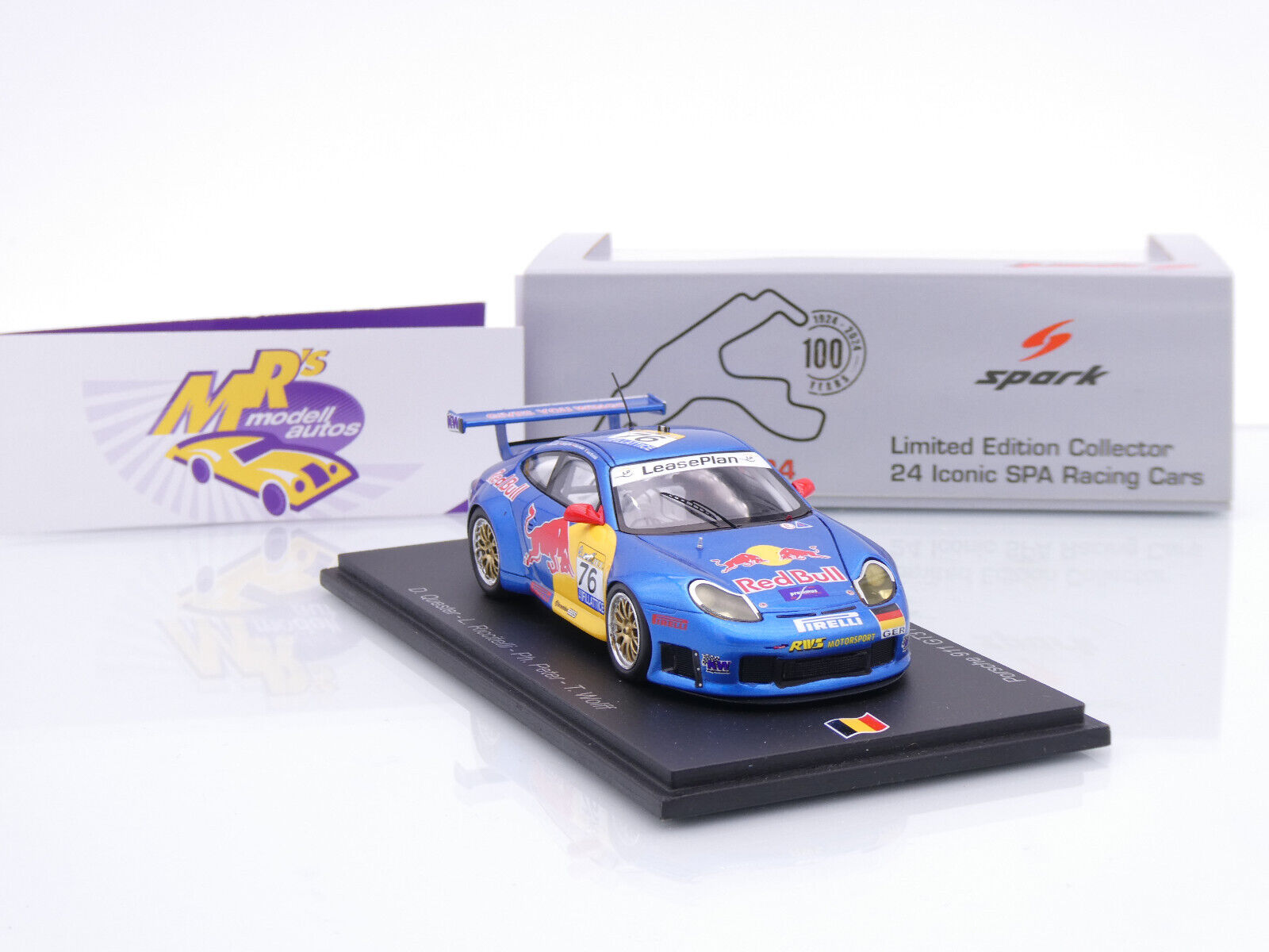 PORSCHE 911 GT3 RS NÂ°50 996 24 Heures DE SPA 2003 MINICHAMPS 1:43