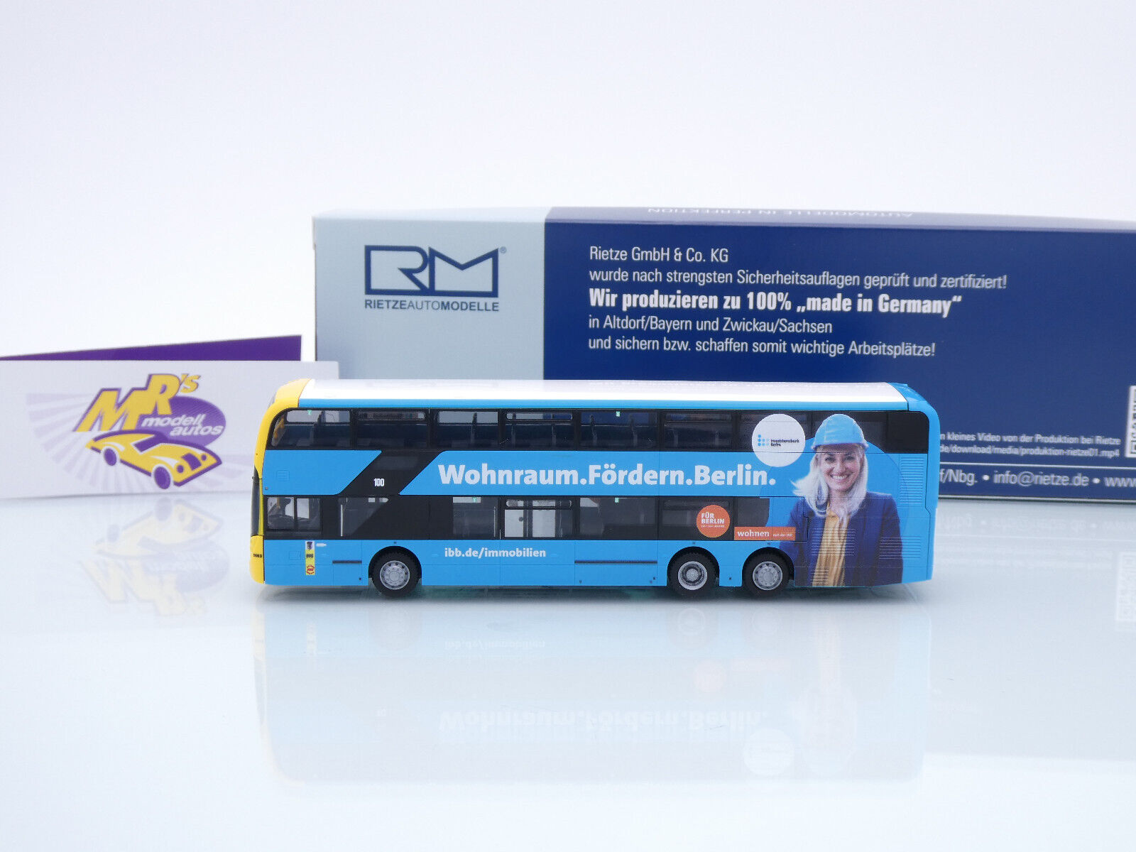 Alexander De Enviro 500 - BVG Berlin - DaDeWe - Modellbus Rietze 78022