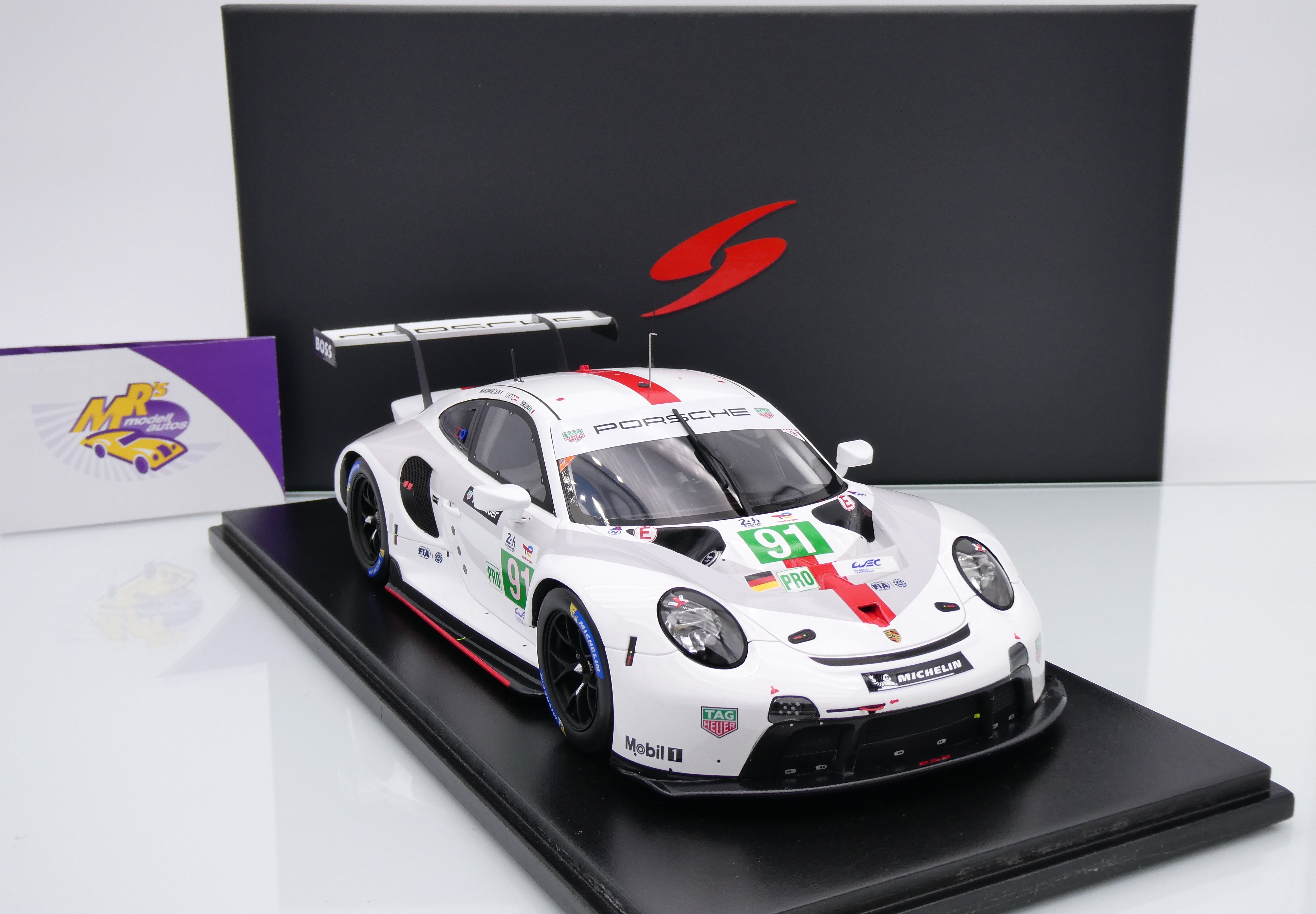 Mrs Modellautos - Spark 18S818 # Porsche 911 RSR-19 #91 Win 24h Le