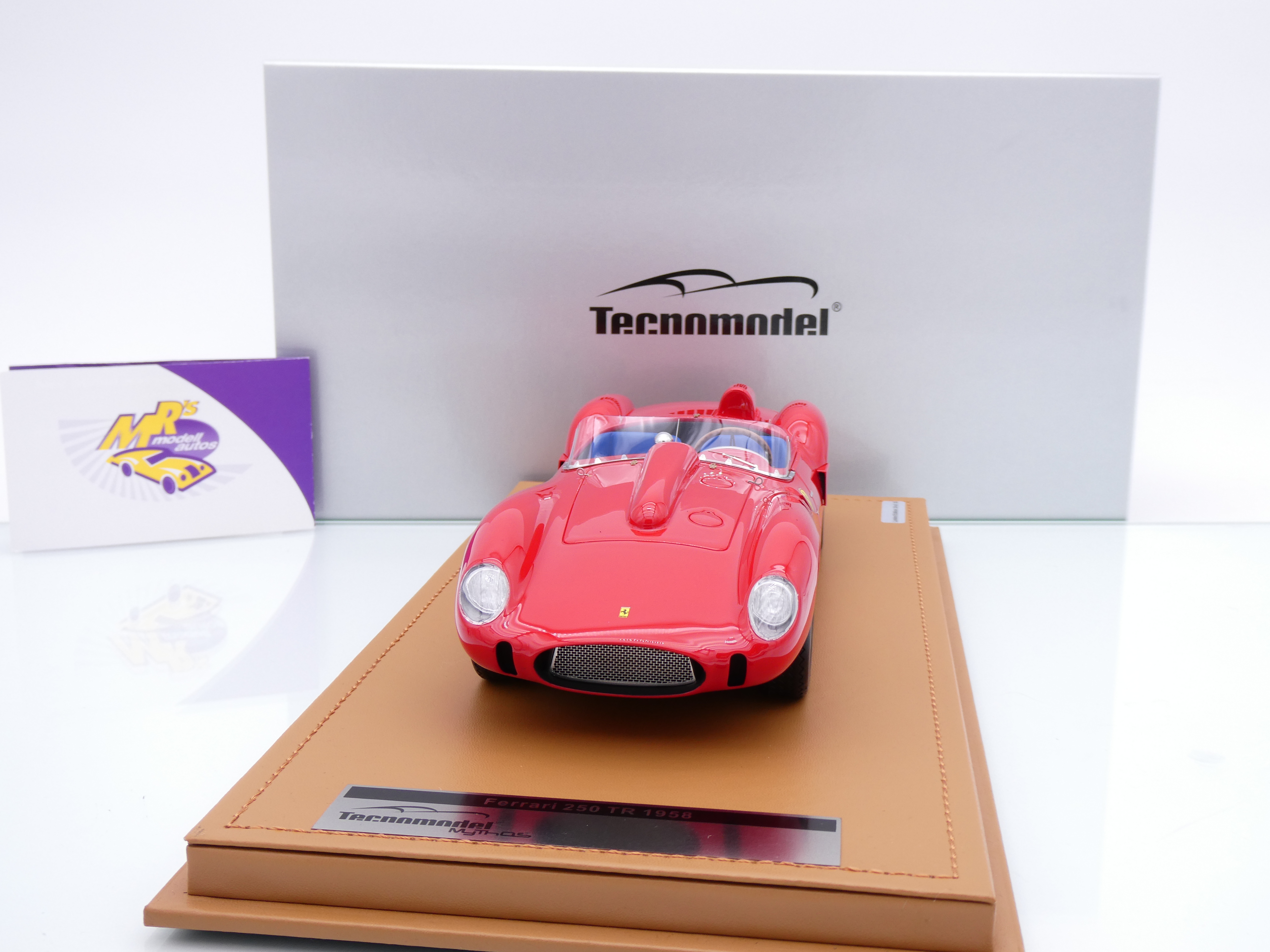 Miniature Ferrari 250 TR 1958 Press Version – Tecnomodel 1/18, Rouge, édition Limitée