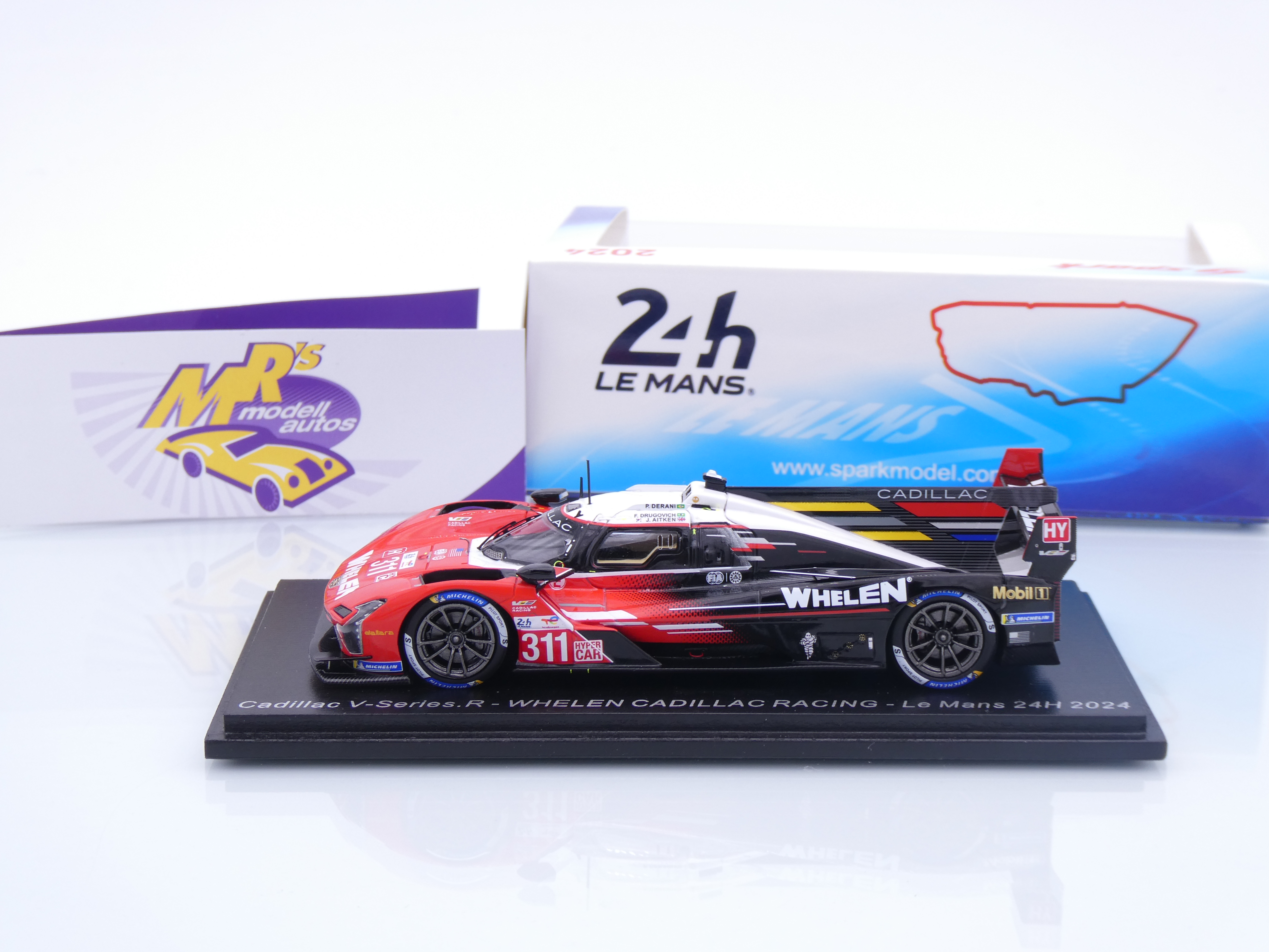 Miniature Spark 1/43 Cadillac V-Series.R - 24h Le Mans 2024 - Résine Neuve
