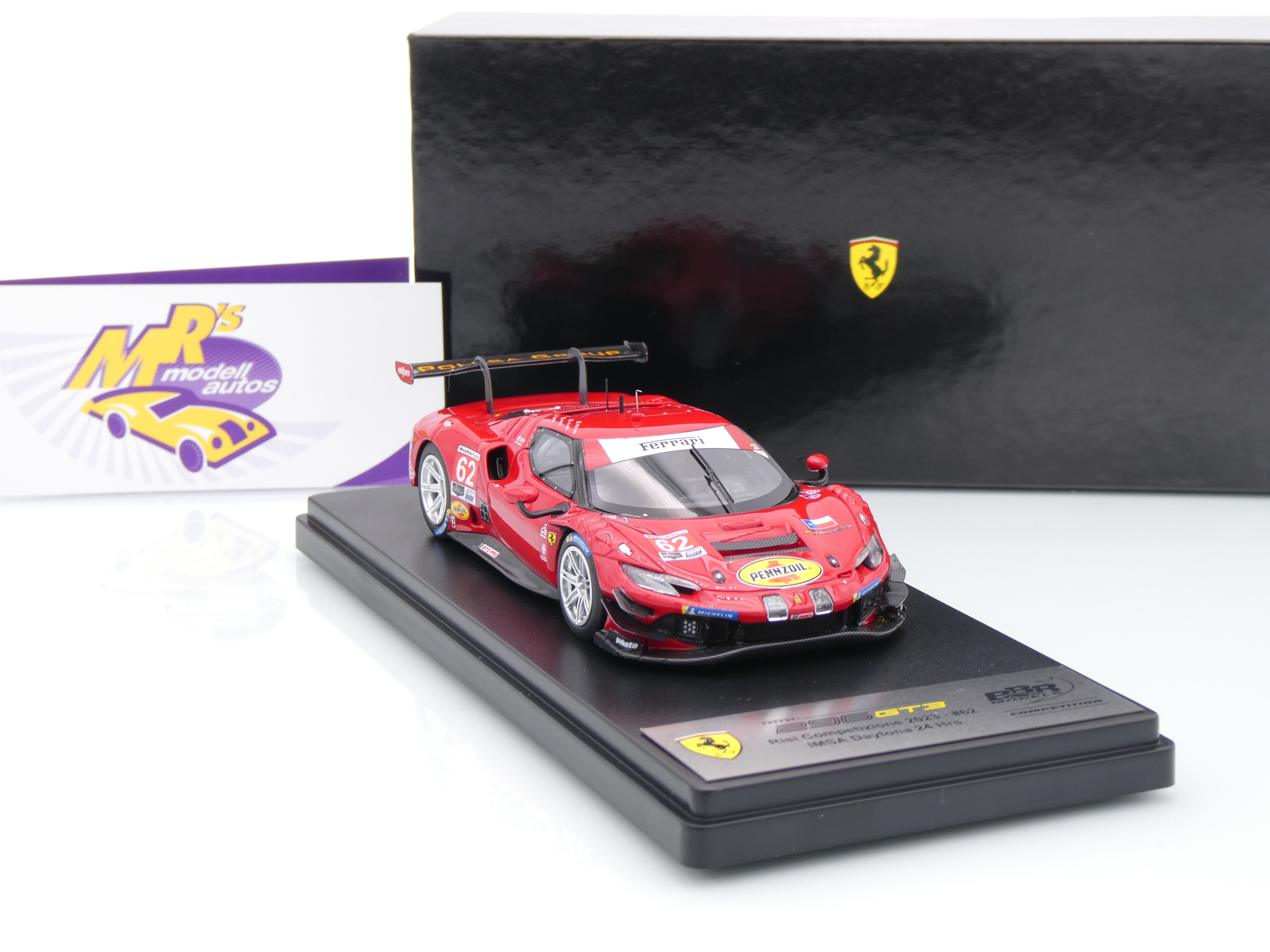 Ferrari 296 GT3 62 24 Heures de Daytona 2023 BBR BBRCS18001 - Miniatures Autos Motos