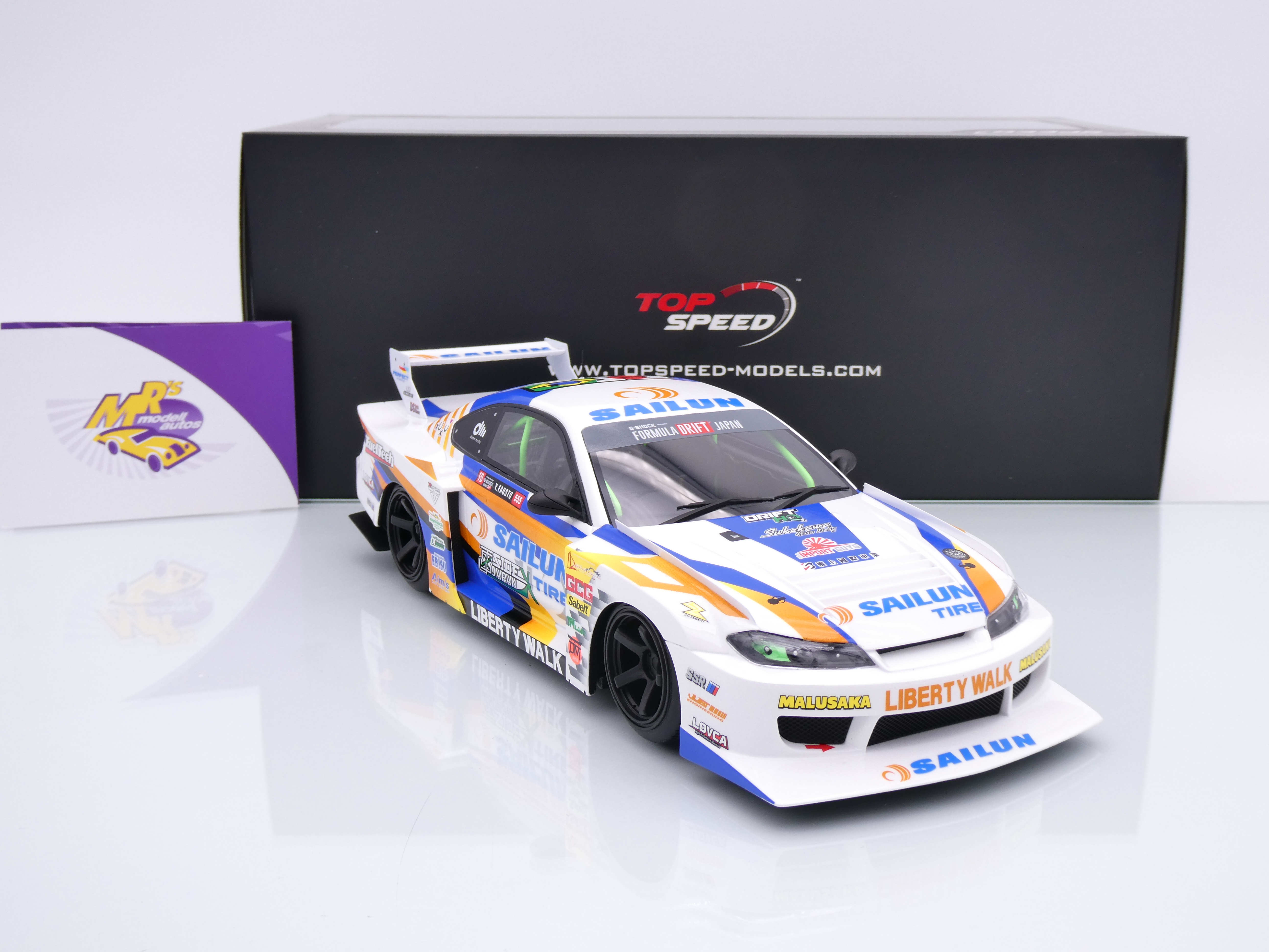 新品TOP SPEED S15 LB-Super Silhouette #555 Nissan LB-Super Silhouette S15 SILVIA #555 2023 Formula